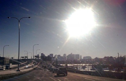 Boston Skyline viewed from the road into Logan airport, didn't go downtown on this trip.